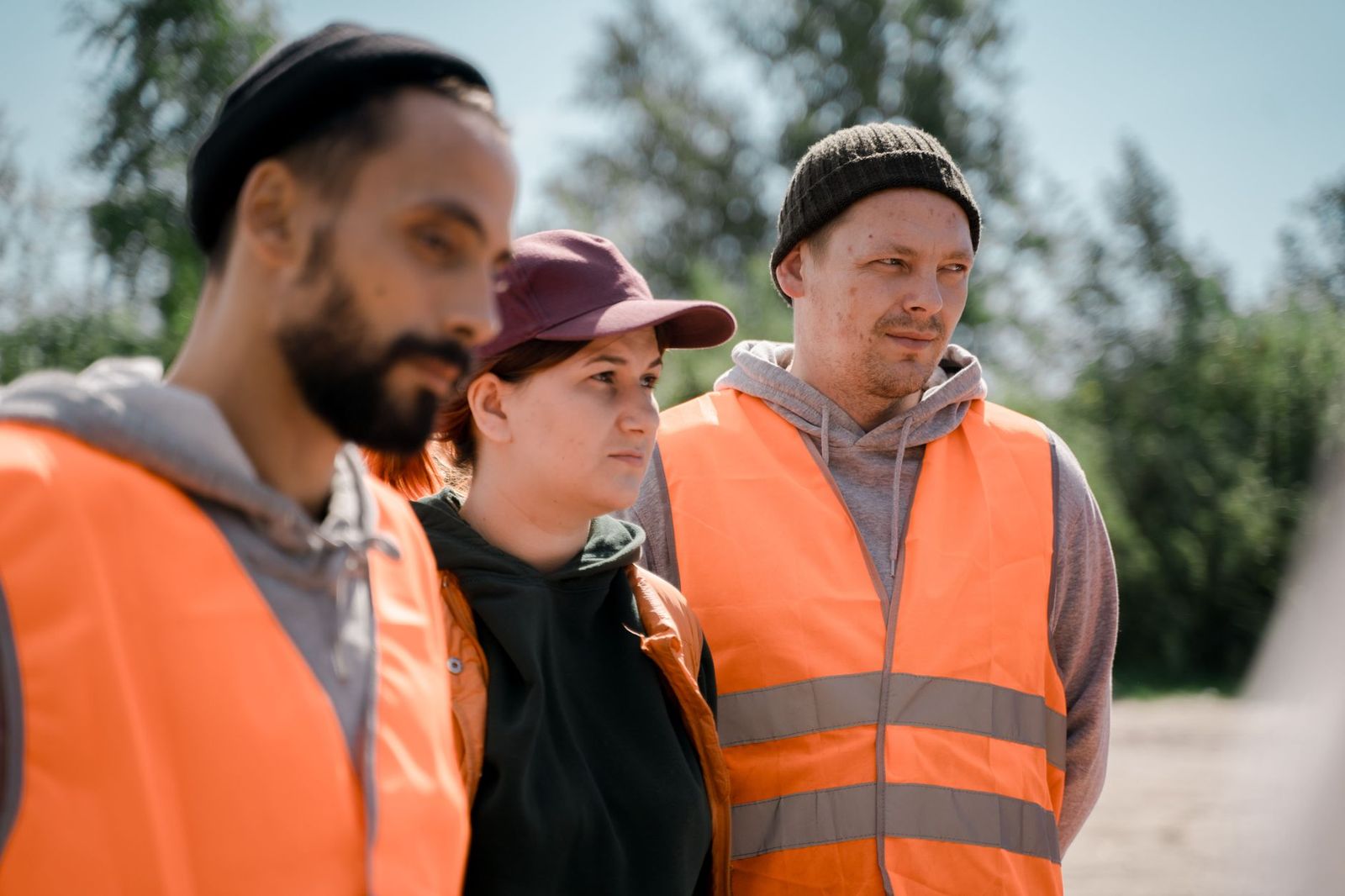 Crew standing at a jobsite